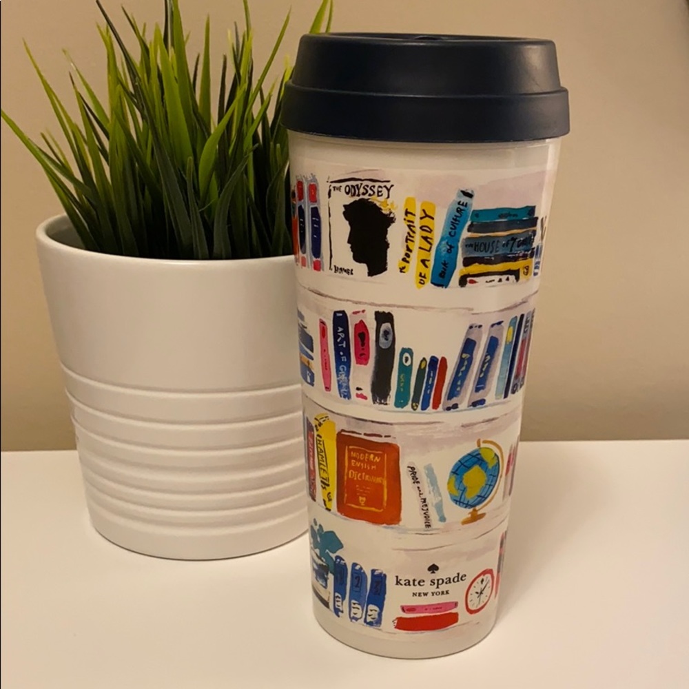 kate spade like a book tumbler • travel coffee